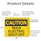 Signmission Main Electric Shut-Off Caution Sign, Plastic, 14in W x 10in L, 2PK OS-2PACK-CS-P-1014-L-19202 - alternate 2